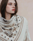 Cosmic Rodeo Bandana Wrap Oatmeal/Mocha/Charcoal Scarves Freya