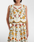 Lemon Bouquet Blouse Off White Tops - Blouses Farm Rio
