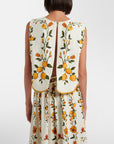 Lemon Bouquet Blouse Off White Tops - Blouses Farm Rio