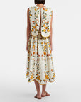 Lemon Bouquet Midi Skirt Off White Skirts - Midi Farm Rio