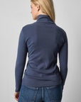 Long Sleeve Turtleneck Tee Dark Navy Tops - Turtleneck Lilla P