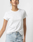 Short Sleeve Crewneck White Tops - Tees Lilla P