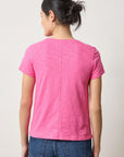 Short Sleeve Back Seam Crewneck Rosebud Tops - Tees Lilla P
