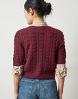 Short Sleeve Cardigan Sweater Plum Sweater - Cardigans Lilla P