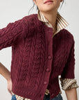 Short Sleeve Cardigan Sweater Plum Sweater - Cardigans Lilla P