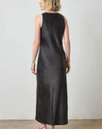 Satin Bias Maxi Dress Black Dresses - Maxi Lilla P