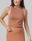 Sleeveless Crewneck Sweater Driftwood Tops - Tanks Lilla P