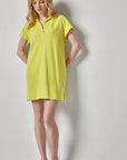 Textured Terry Tunic Dress Limeade Dresses - Short Lilla P