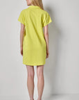 Textured Terry Tunic Dress Limeade Dresses - Short Lilla P
