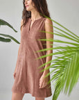 Terry Zip Dress Bark Dresses - Short Lilla P