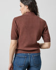 V-Neck Elbow Short Sleeve Sweater Java Sweater - V-Neck Lilla P
