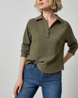 Raglan Polo Olive Top - Polo Lilla P