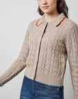 Long Sleeve Polo Cardigan Birch Sweater - Polo Lilla P