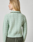 Long Sleeve Polo Cardigan Winter Mint Sweater - Polo Lilla P