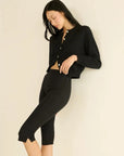 Petra Cardigan Black Sweater - Cardigans Doen
