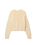 Kiki Cropped Mock Neck Cotton Sweater Custard Sweater - Turtleneck perfectwhitetee
