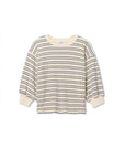 Roxy Stripe Terry Loop Sweatshirt Cobalt Sugar Tops - Sweatshirts perfectwhitetee