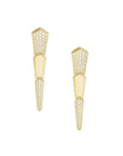 Pavé XL Serpent Drop Earrings Gold Earrings Melinda Maria