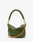 Petit Moyen Messenger Crinkle Patent Army Crossbody Clare V.