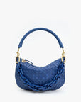 Petit Moyen Messenger Woven Diagonal French Blue Hobo & Shoulder Clare V.