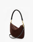 Petite Moyen Messenger Suede Whipstitch Truffle Crossbody Clare V.