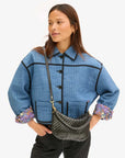 Petit Moyen Messenger Woven Checker Black Hobo & Shoulder Clare V.