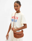 Petit Moyen Medium Woven Zig Zag Hazelnut Crossbody Clare V.