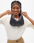 Petit Moyen Messenger Woven Diagonal Twilight Navy