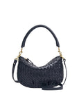 Petit Moyen Messenger Woven Diagonal Twilight Navy Hobo & Shoulder Clare V.