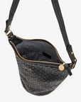 Petite Jeanne Black Woven Checker Hobo & Shoulder Clare V.