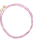 Double Wrap Diamond Cut Beaded Necklace Pink Tourmaline Necklaces Jane Win