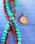 Limited Edition 250th Protect Eagle JW Small Embellished Coin 16-18" Beaded Satellite Chain Necklaces Jane Win