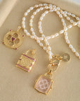 Love Cutout Pendant in Pink Tourmaline 16-18" Classic Rolo Necklaces Jane Win