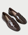 Rachel Woven Leather Loafer Espresso Flats - Loafer Loeffler Randall