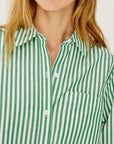 Ramy Shirt Emerald Stripe Tops - Button Down Rails