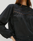 Reyna Blouse Black Tops - Blouses Rails