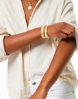 The Rolling Bracelet Gold Duo Bracelets Roxanne Assoulin