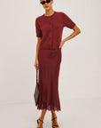 Ebony Skirt Crimson