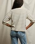 Roxy Stripe Terry Loop Sweatshirt Cobalt Sugar Tops - Sweatshirts perfectwhitetee