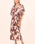 Hadassa Dress Chocolate Flora Mix Dresses - Midi Misa