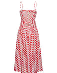 Rahi Midi Dress Celeste Spot Red Dresses - Midi Cara Cara