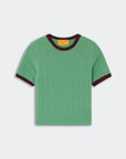 Rib Ringer Tee Highland/Fig Sweater - Crewneck Guest in Residence