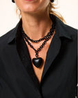 The Puffy Heart Necklace Black Necklaces Roxanne Assoulin