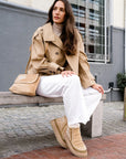 Setsu 4.0 Floral Bottie Saffron Suede Natural Boots - Booties laidbacklondon