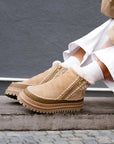 Setsu 4.0 Floral Bottie Saffron Suede Natural Boots - Booties laidbacklondon