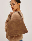 Siena Hobo Bag Camel Suede