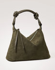 Siena Hobo Bag Olive Suede