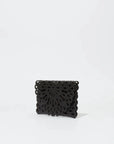 McCall Laser Cut Leather Clutch Black Clutch Simkhai