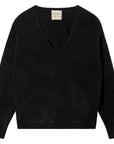 Brushed Boxy Vee Night Sweater - V-Neck Jumper 1234