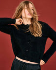 Brushed Cardigan Black